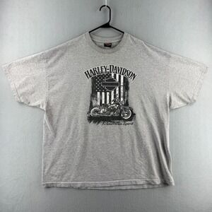 Harley Davidson Shirt Mens 3XL Gray Cotton Biker Motorcyle Tombstone Arizona‎